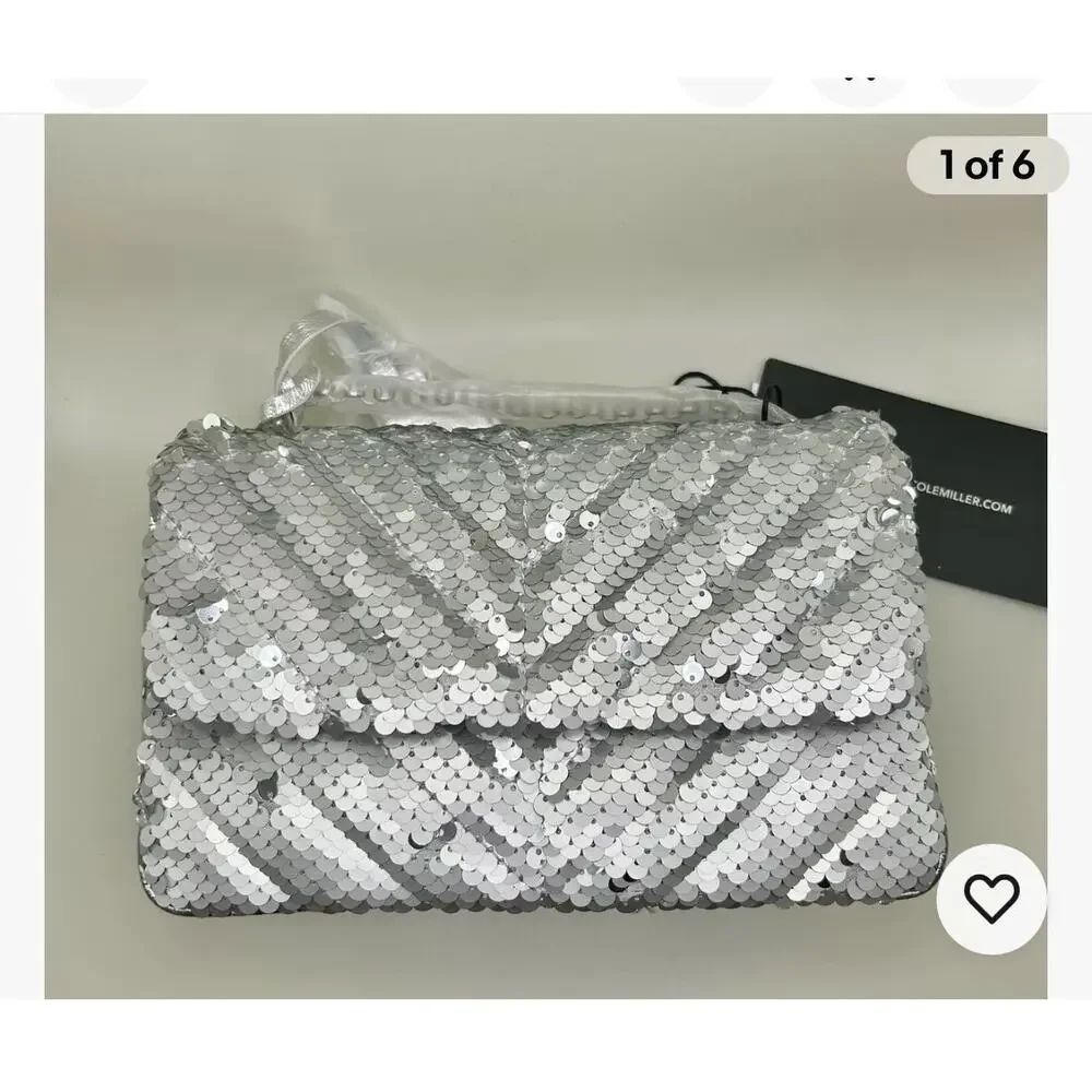 MSRP: $50 | ✨ Nicole Miller Sequin Chain Strap Crossbody Bag – NWT  ✨QUICK SHIP